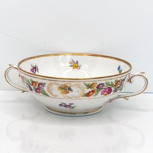 Schumann Bavaria Germany Chateau Dresden 2 handles cream soup bowl